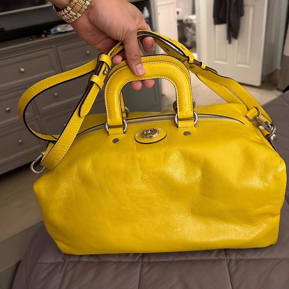 Gucci Yellow Morpheus Backpack